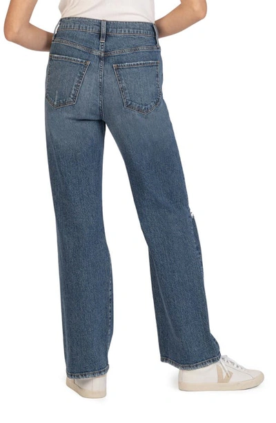 Kut From The Kloth Sienna Ripped High Waist Wide Leg Jeans In Continuous