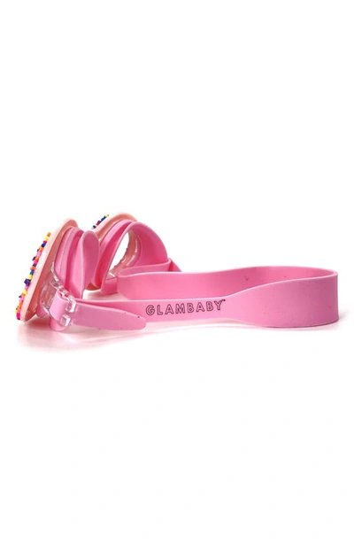 Shop Glambaby Kids' Confetti Swim Goggles In Pink Multi