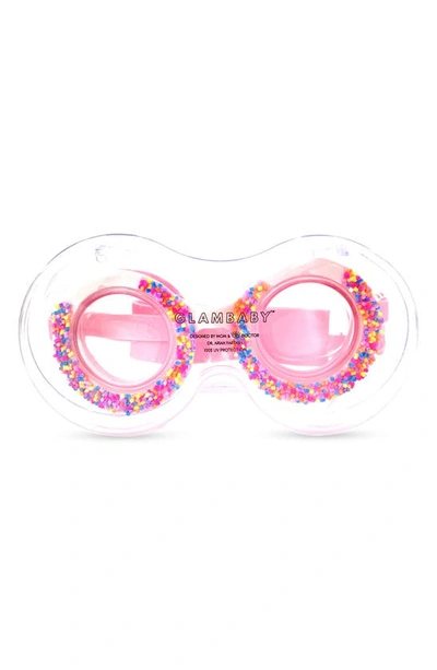 Shop Glambaby Kids' Confetti Swim Goggles In Pink Multi
