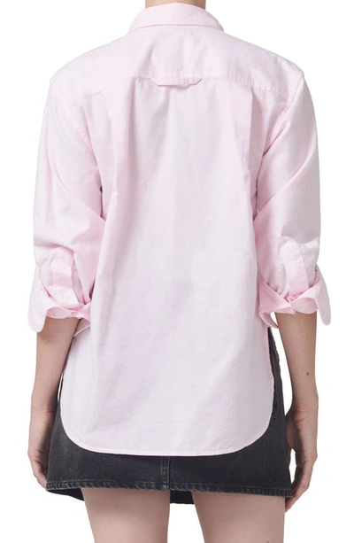 Shop Citizens Of Humanity Kayla Cotton Button-up Shirt In Oxford Guava