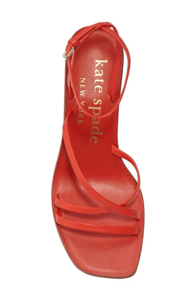 Shop Kate Spade Charmer Strappy Sandal In Fresh Tomato Multi