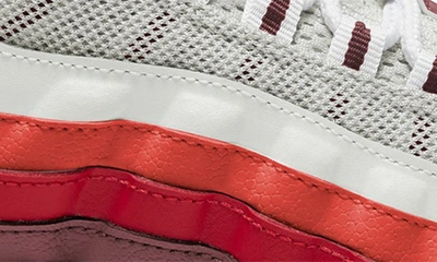 Shop Nike Kids' Air Max 95 Recraft Gs Sneaker In Dust/ White/ Dark Pony/ Red