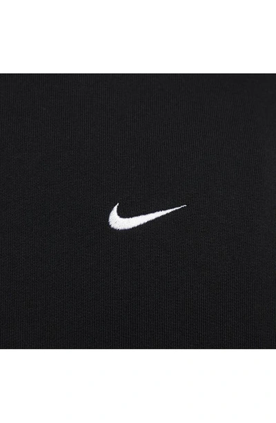 Shop Nike Solo Swoosh Flat Fleece Hoodie In Black/ White