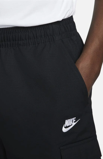 Shop Nike Club Cargo Shorts In Black/ White