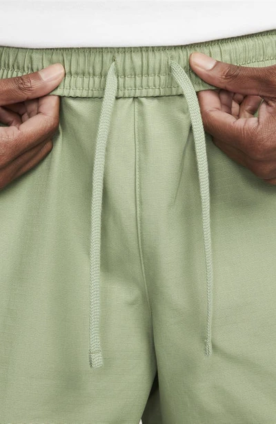 Shop Nike Club Cargo Shorts In Oil Green/ White