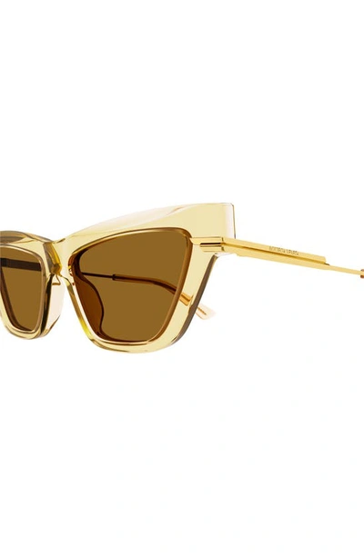 Shop Bottega Veneta 51mm Cat Eye Sunglasses In Yellow