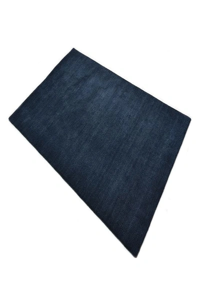 Solo Rugs Zayn Handmade Wool Blend Area Rug In Blue