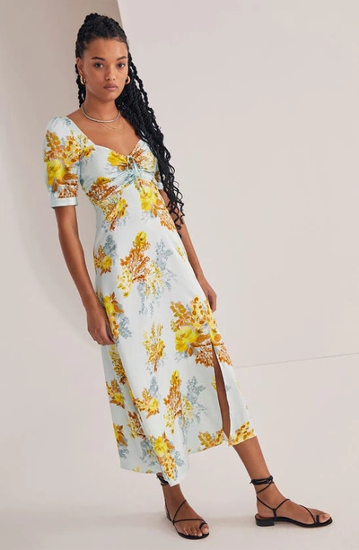 Shop Favorite Daughter The Vineyard Floral Print Maxi Dress In Sky Blue Multi
