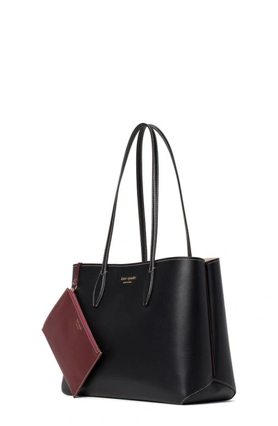 Shop Kate Spade All Day Large Leather Tote In Black