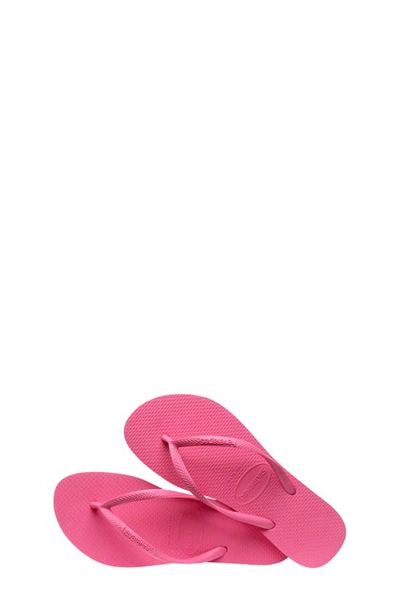 Shop Havaianas Slim Flip Flop In Ciber Pink