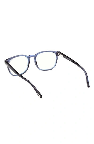 Shop Tom Ford 53mm Square Blue Light Blocking Glasses In Blue/other