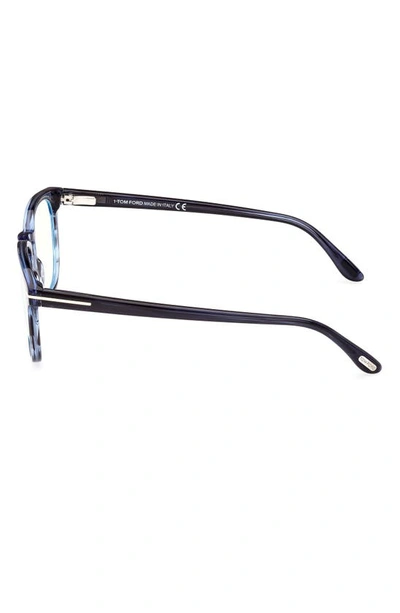 Tom Ford 53mm Square Blue Light Blocking Glasses In Blue/other