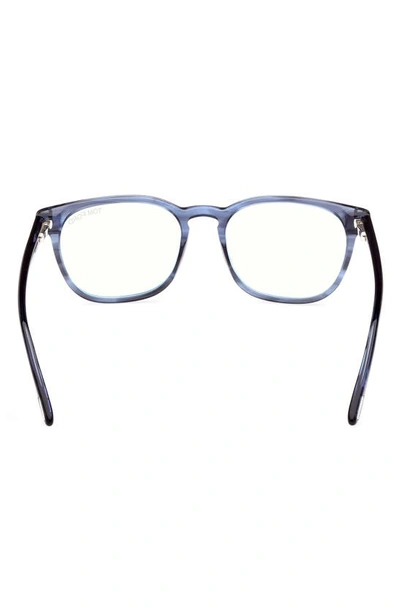 Shop Tom Ford 53mm Square Blue Light Blocking Glasses In Blue/other