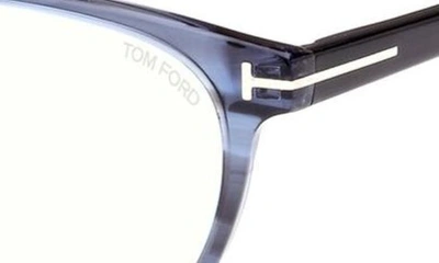 Tom Ford 53mm Square Blue Light Blocking Glasses In Blue/other