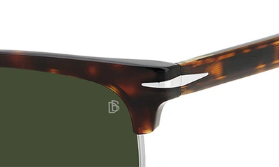 David Beckham Eyewear 55mm Rectangular Sunglasses In Havana Ruthen/ Green