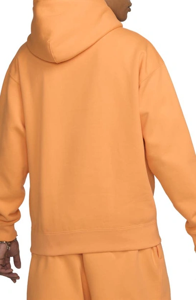 Shop Nike Solo Swoosh Fleece Hoodie In Vivid Orange/ White