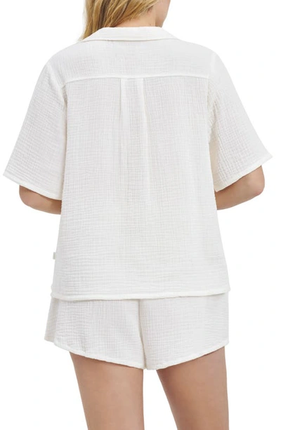 Shop Ugg Vivianne Cotton Pajama Top In Nimbus