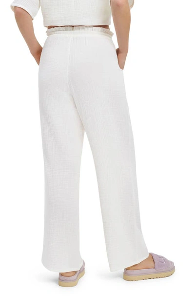 Shop Ugg Karrie Cotton Gauze Lounge Pants In Nimbus