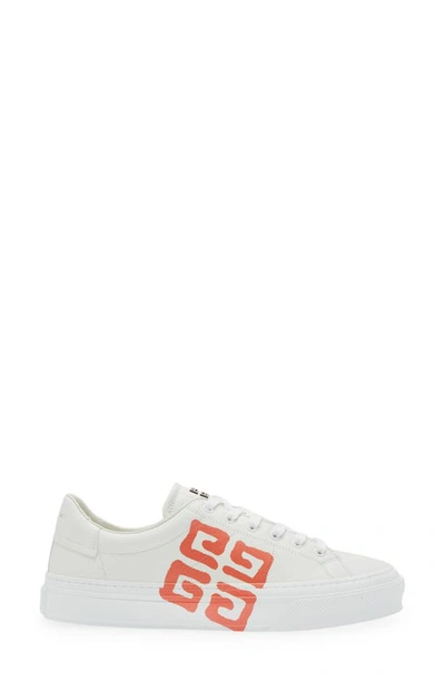 Shop Givenchy X Chito City Court 4g Graffiti Sneaker In White/ Orange