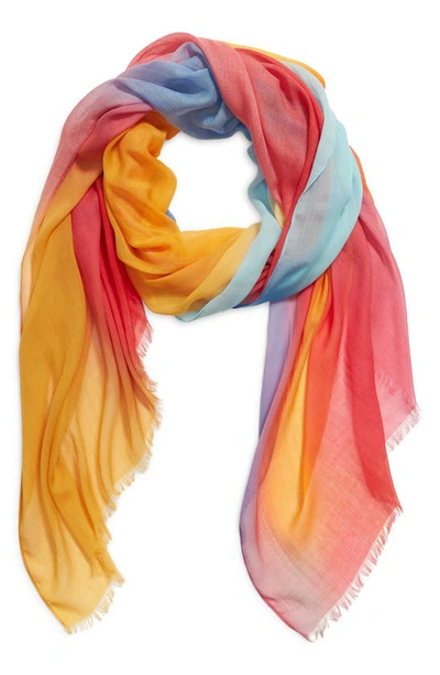 Nordstrom Print Modal & Silk Scarf In Red Color Theory