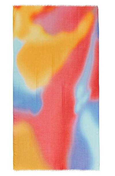 Nordstrom Print Modal & Silk Scarf In Red Color Theory