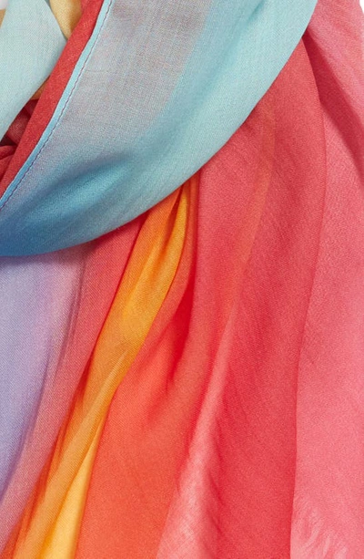 Nordstrom Print Modal & Silk Scarf In Red Color Theory