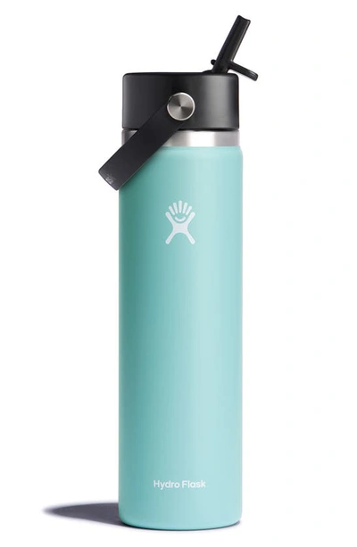 Shop Hydro Flask 24-ounce Wide Mouth Water Bottle With Straw Lid In Dew