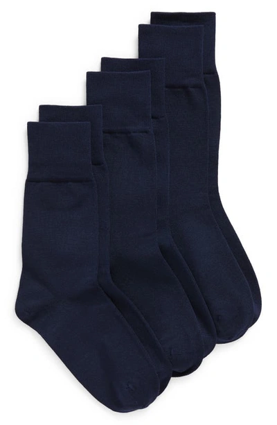Shop Nordstrom Crew Socks In Navy Peacoat