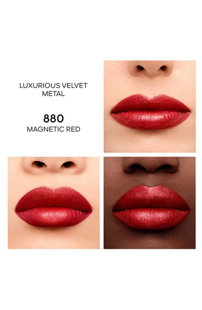 Shop Guerlain Rouge G Customizable Luxurious Velvet Metallic Lipstick In Magnetic Red