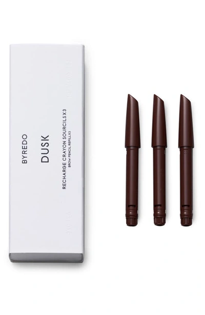 Shop Byredo All-in-one Brow Pencil 3-pack Refills In Dusk