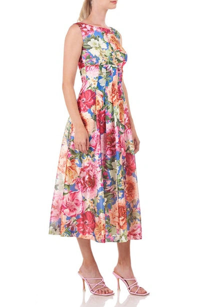 Harriet Cocktail Dress | Black Blue beaded roses | main image 1