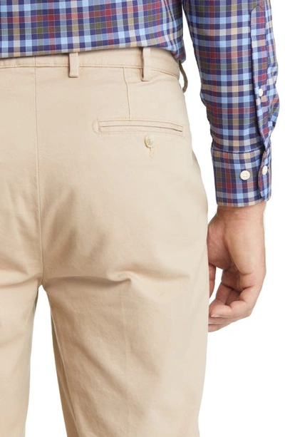 Shop Peter Millar Pilot Flat Front Stretch Cotton Twill Pants In Khaki