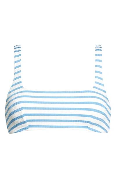 Shop & Other Stories Stripe Rib Bikini Top In Blue/ White Stripe