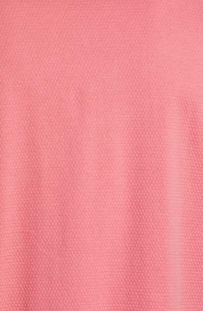 Shop Ted Baker Chard Textured Pocket Polo In Mid Pink