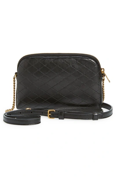 Shop Saint Laurent Gaby Quilted Leather Crossbody Pouch In Noir