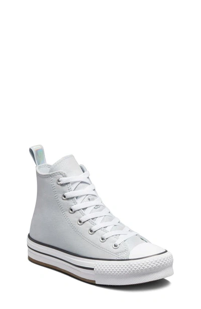 Shop Converse Kids' Chuck Taylor® All Star® Eva Lift High Top Platform Sneaker In Ghosted/ White/ Black