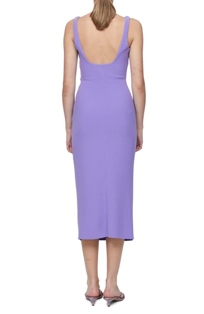 Shop Bec & Bridge Karina Tuck Midi Dress In Grape