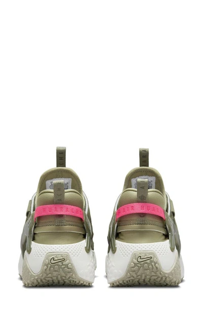 Shop Nike Air Huarache Craft Sneaker In Medium Olive/ Sail/ Hyper Pink