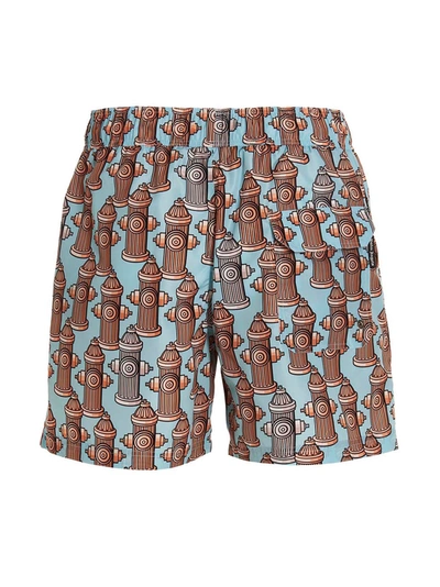 Shop Palm Angels 'fire Goose' Swimming Trunks
