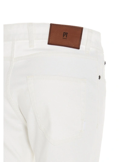 Shop Pt Torino Rock Jeans White