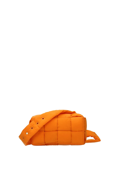 Shop Bottega Veneta Backpack And Bumbags Fabric Orange Mandarin