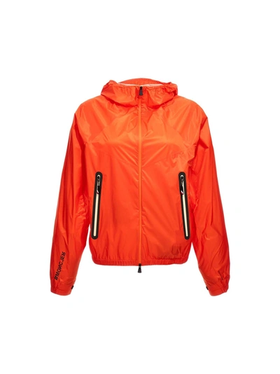 Shop Moncler Casual Jackets Parka Orange