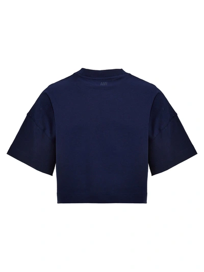 Shop Ami Alexandre Mattiussi Coeur Distinta T-shirt Blue