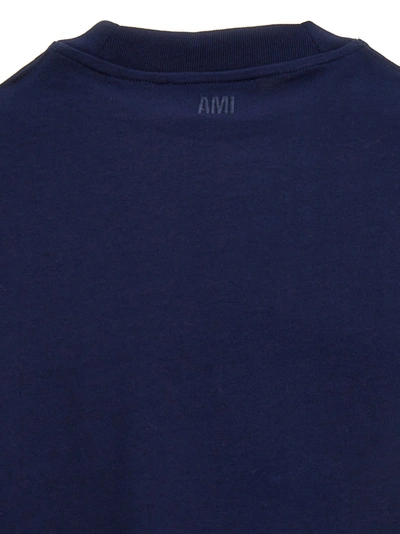 Shop Ami Alexandre Mattiussi Coeur Distinta T-shirt Blue