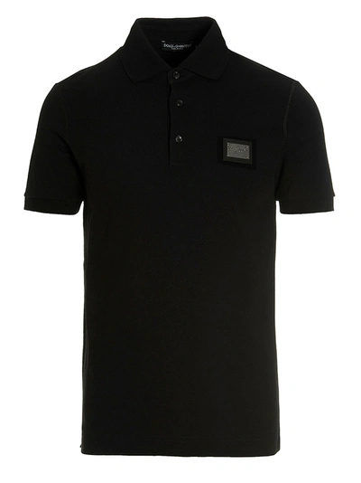 Shop Dolce & Gabbana Dg Essential Polo Black