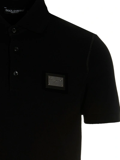 Shop Dolce & Gabbana Dg Essential Polo Black