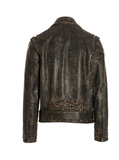 Shop Golden Goose Distressed Leather Jacket