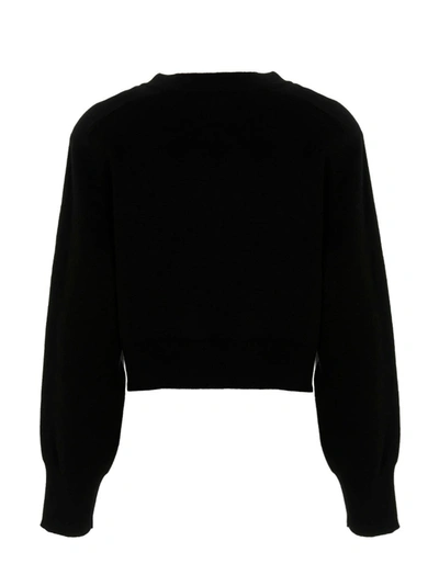 Shop Rotate Birger Christensen Firm Rhinestone Sweatshirt Black