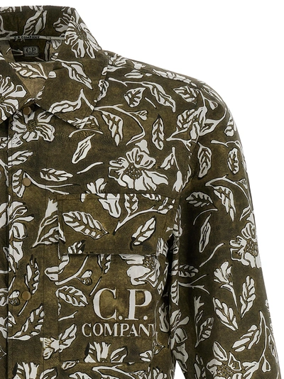 Shop C.p. Company Floral Printed Shirt Shirt, Blouse Gray