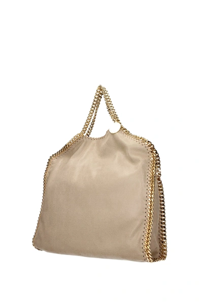 Shop Stella Mccartney Handbags Falabella Eco Suede Beige Light Sand